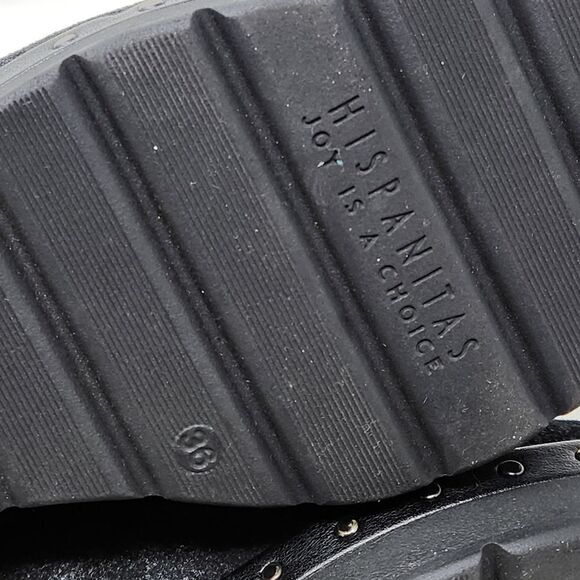 HISPANITAS Black Suede Loafers Size 36 - Picture 11 of 11
